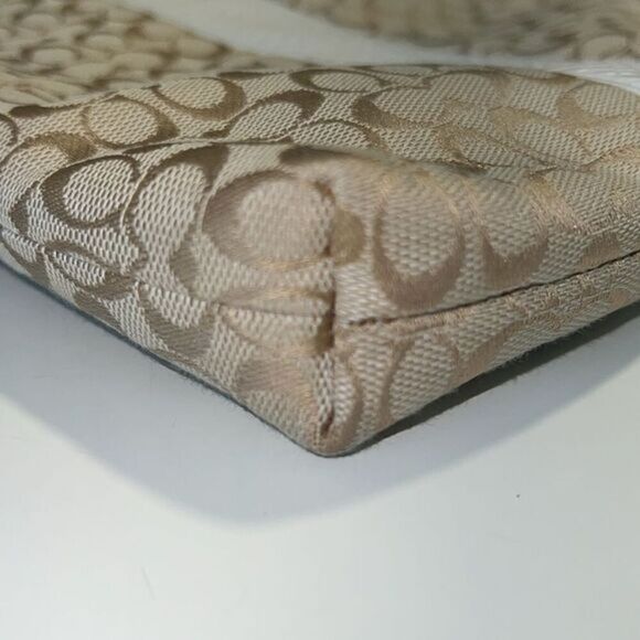 Coach Tan and White Patent Leather C Signature Crossbody Bag - Picture 7 of 16